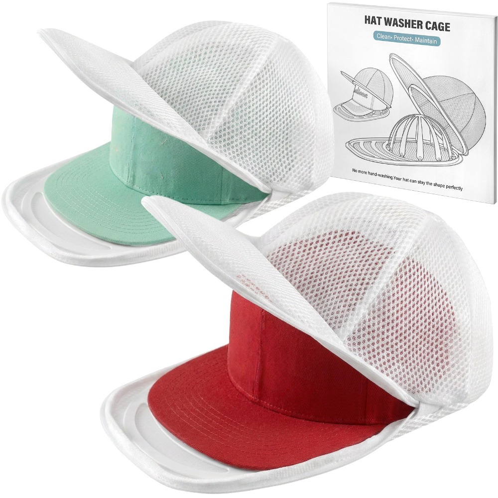 Baseball Cap Fitted - 2/4-pack hoedwasmachinekooi voor wasmachine, reinigingsframe voor