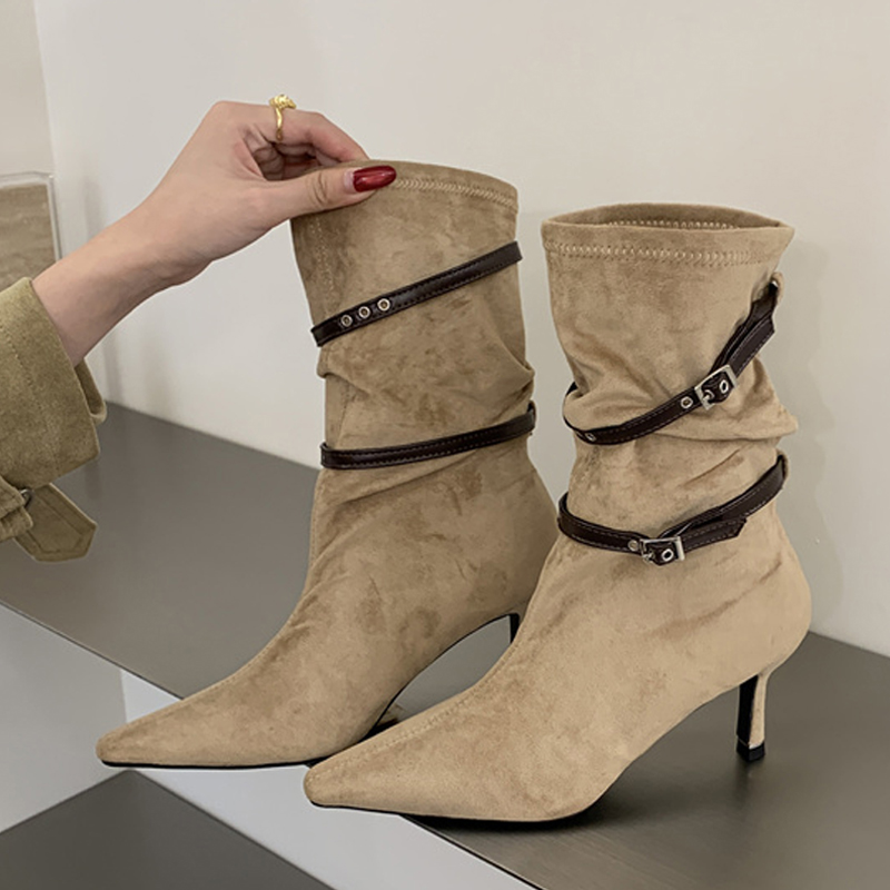 Street Fashion Brand - Liyke Merk Design Riemen Gespen Enkellaarzen