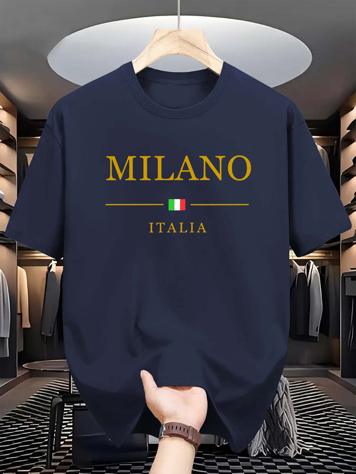 Street Fashion In Milan - Italiaans Milaan Print Heren Dames Puur