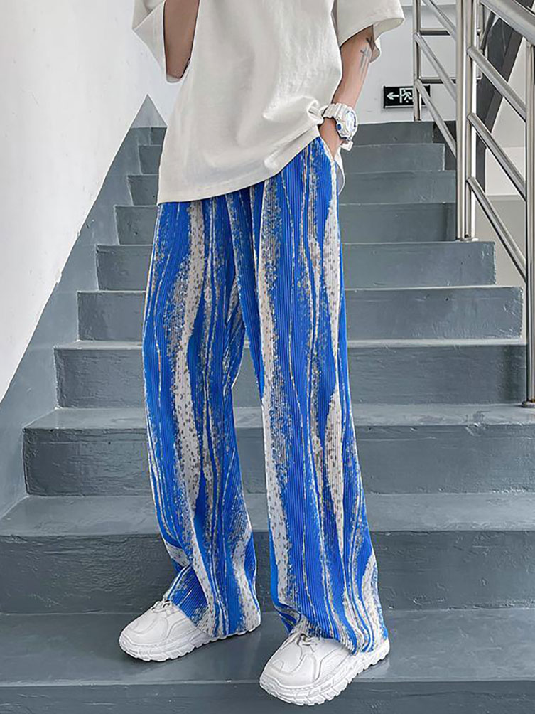 Street Fashion Korea - Streetwear Tie-Dye Ijs Zijde Zomer Baggy