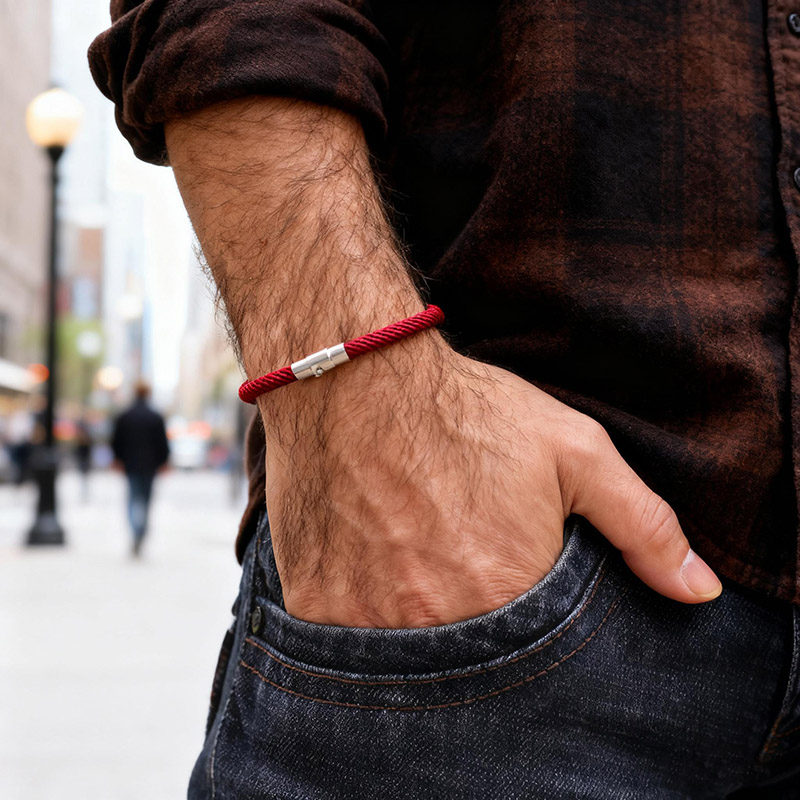 Street Fashion In Milan - Handgemaakte Weaven Grade A String Armband