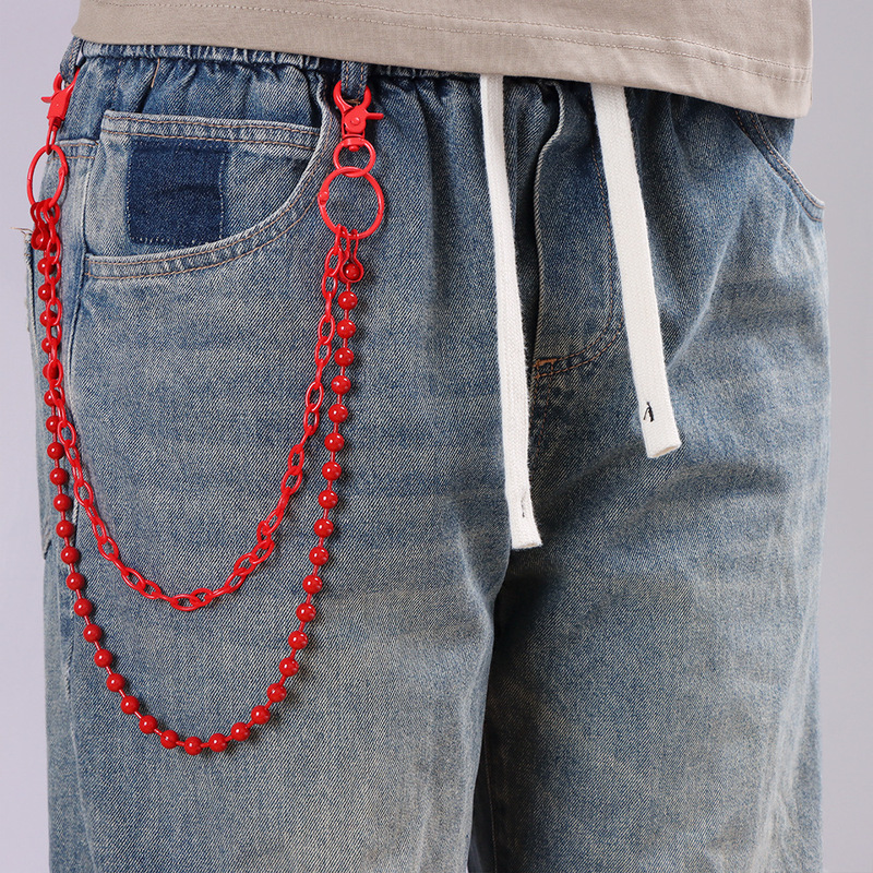 Helderrode kralenbroekketting  - Girl Fashion Street recensie en prijs