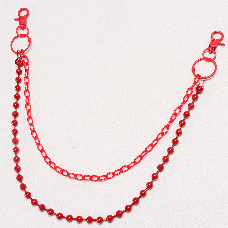 Helderrode kralenbroekketting  - Girl Fashion Street recensie en prijs