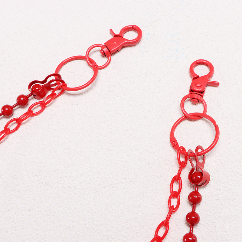 Helderrode kralenbroekketting  - Girl Fashion Street recensie en prijs