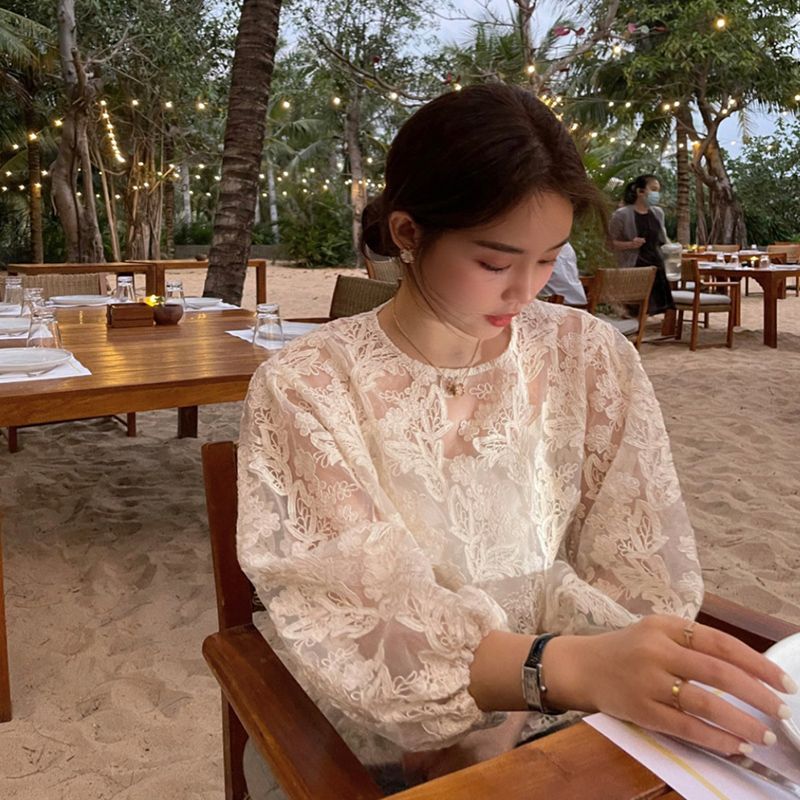 MEXZT Elegante Sheer Witte Shi - Street Fashion Korea recensie en prijs
