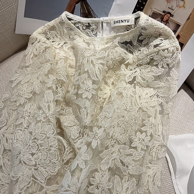 MEXZT Elegante Sheer Witte Shi - Street Fashion Korea recensie en prijs