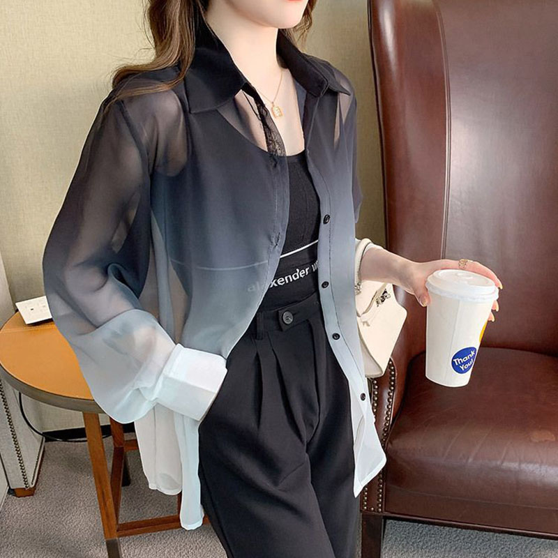 Mode Gradiënt Kleur Chiffon Sh - Street Fashion Korea recensie en prijs