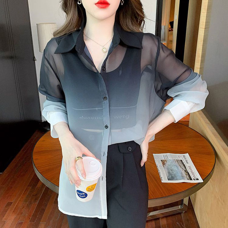 Mode Gradiënt Kleur Chiffon Sh - Street Fashion Korea recensie en prijs