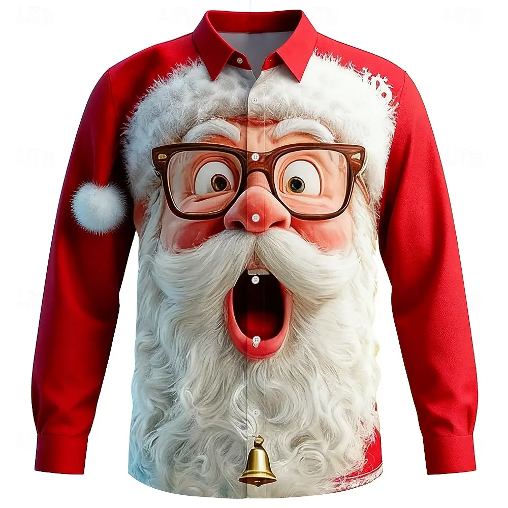 Kerst heren 3D grafische lange - Street Fashion Fall 2025 recensie en prijs