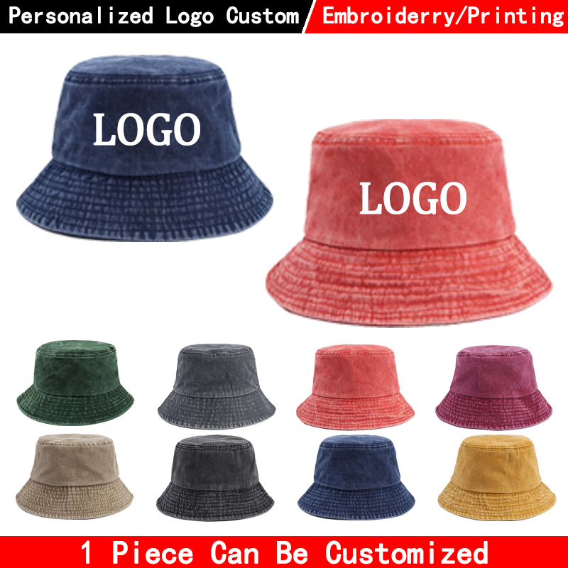 Denim bucket hat met custom lo - Baseball Cap Fitted recensie en prijs