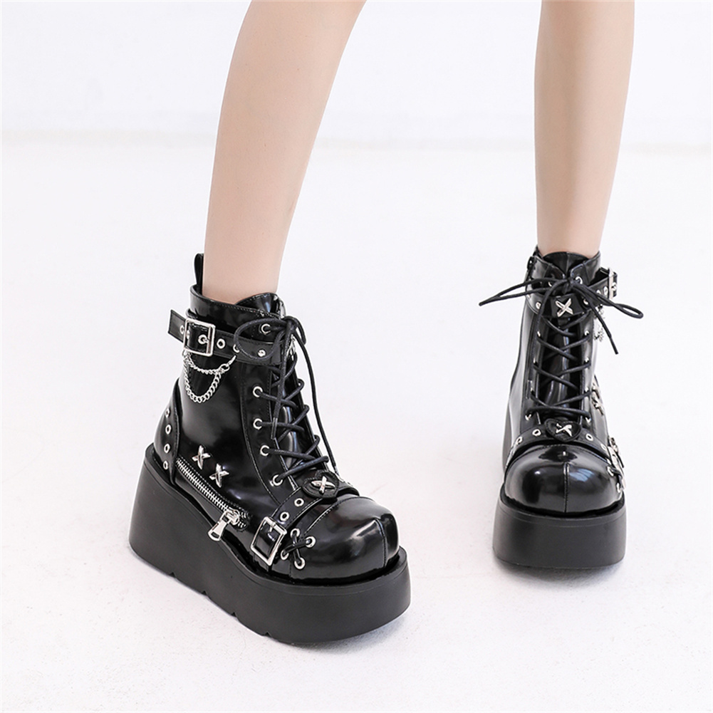 Nieuwe dames goth platform enk - Street Fashion Brand recensie en prijs