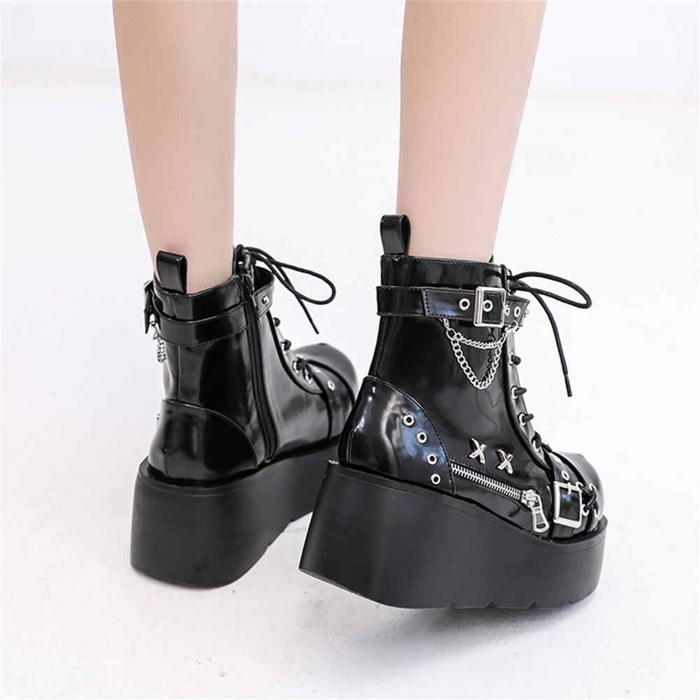 Nieuwe dames goth platform enk - Street Fashion Brand recensie en prijs