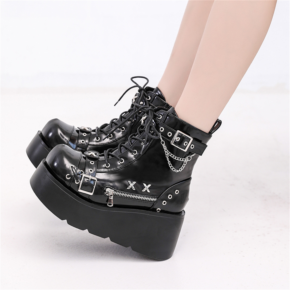 Nieuwe dames goth platform enk - Street Fashion Brand recensie en prijs