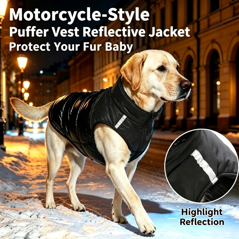 Hondenjas in motorstijl, refle - Puffer Vest Padded recensie en prijs