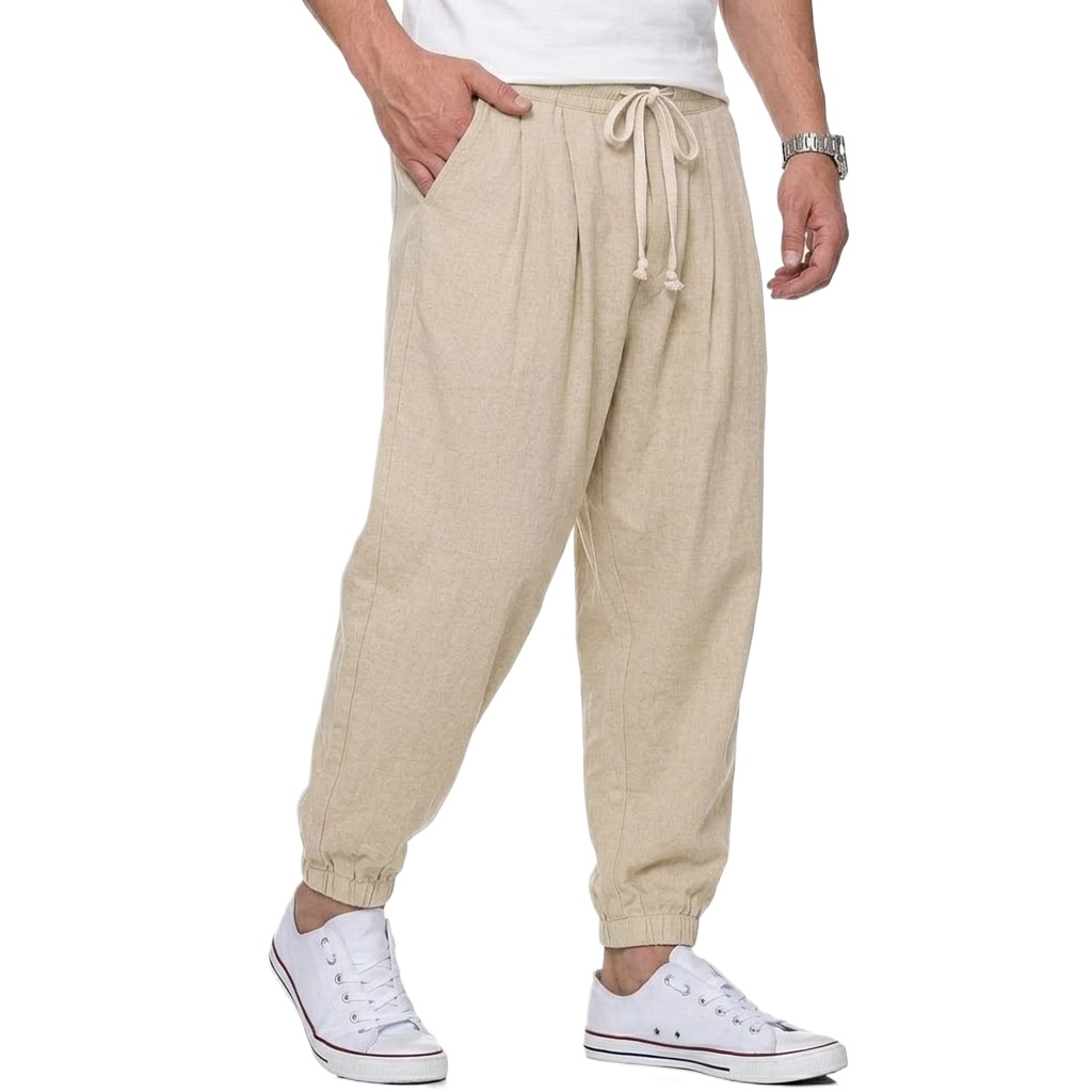 Heren katoenen linnen broek Ko - Street Fashion Korea recensie en prijs